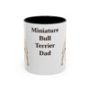 11oz Miniature Bull Terrier Dog Dad Mug, Vintage Sketch Coffee Mug, Dog Dad Gift