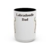 15oz Labradoodle Dog Dad Mug, Vintage Sketch Coffee Mug, Dog Dad Gift