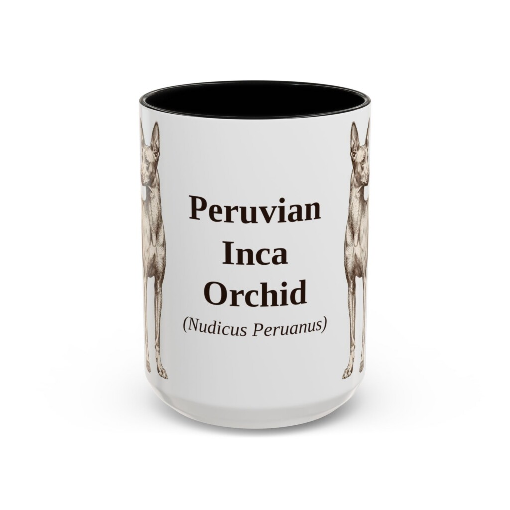 15oz Peruvian Inca Orchid Latin Mug, Vintage Dog Coffee Mug, Dog Lover Gift