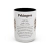 15oz Pekingese Mug, Illustrated Dog Breed Facts Coffee Mug, Vintage Dog Keepsake Gift