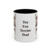 11oz Toy Fox Terrier Dog Dad Mug, Vintage Sketch Coffee Mug, Dog Dad Gift