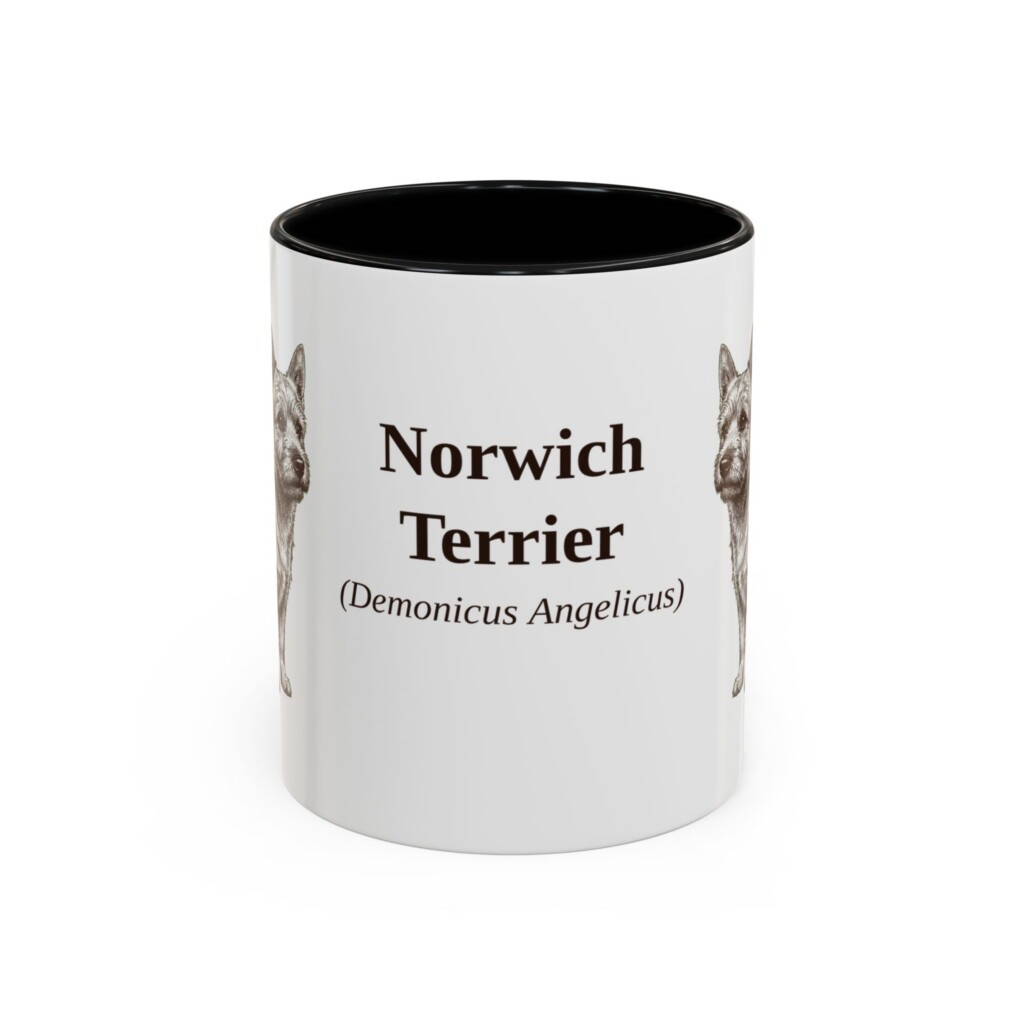 11oz Norwich Terrier Latin Mug, Vintage Dog Coffee Mug, Dog Lover Gift