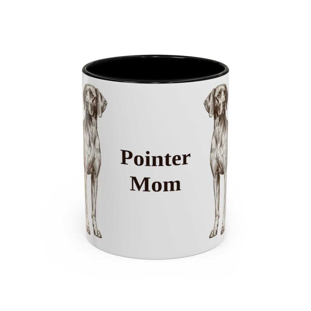 11oz Pointer Dog Mom Mug, Vintage Sketch Coffee Mug, Dog Mom Gift