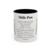 11oz Shih-Poo Mug, Illustrated Dog Breed Facts Coffee Mug, Vintage Dog Keepsake Gift