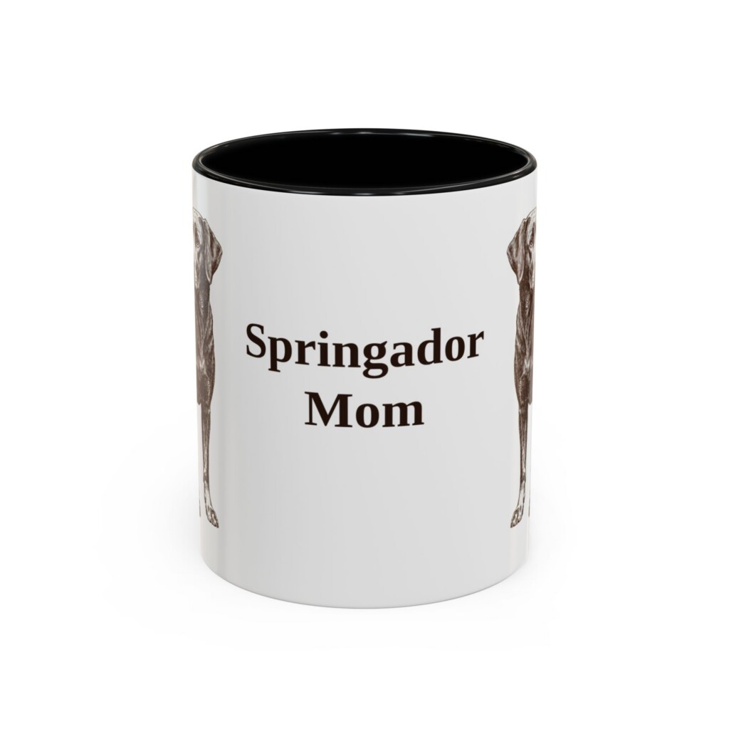 11oz Springador Dog Mom Mug, Vintage Sketch Coffee Mug, Dog Mom Gift