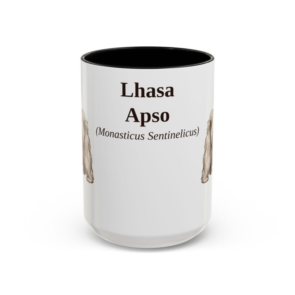 15oz Lhasa Apso Latin Mug, Vintage Dog Coffee Mug, Dog Lover Gift