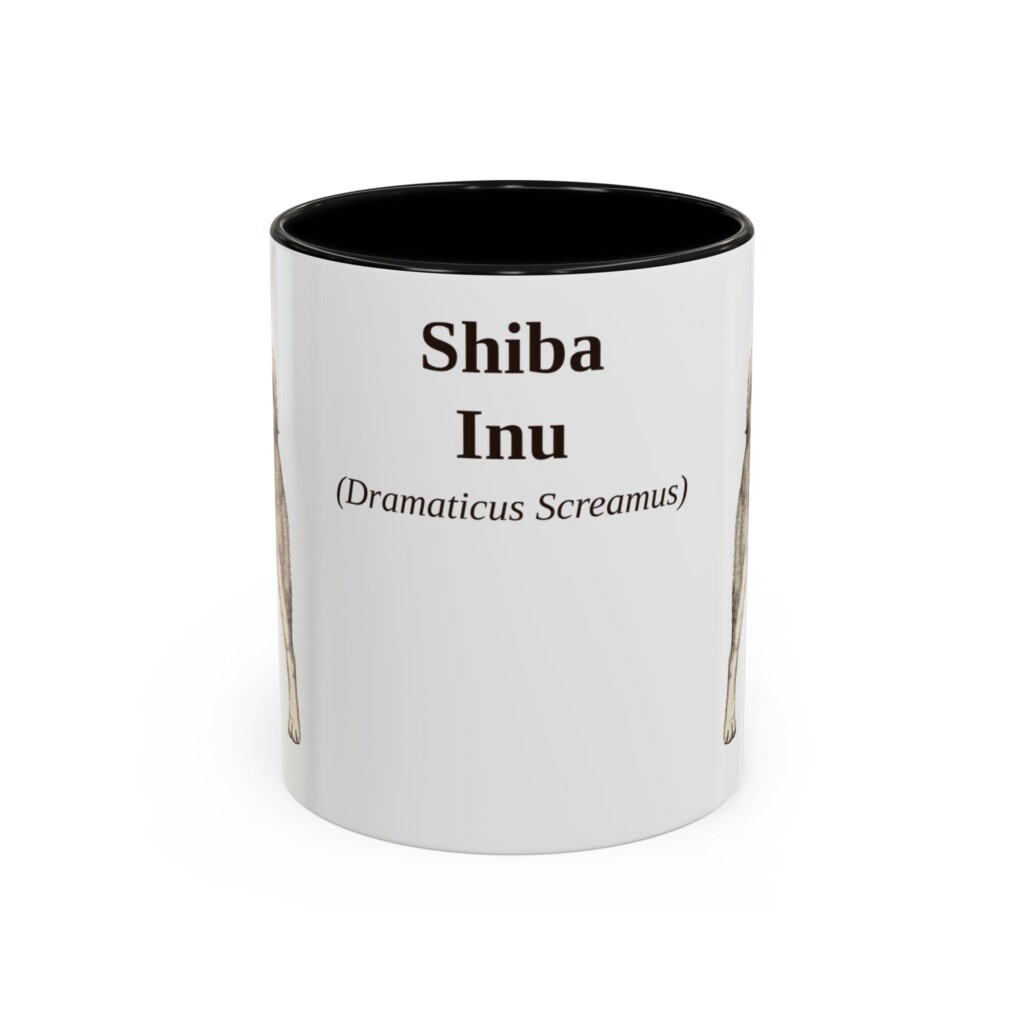 11oz Shiba Inu Latin Mug, Vintage Dog Coffee Mug, Dog Lover Gift