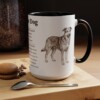 15oz Rescue Dog Mug, Illustrated Dog Breed Facts Coffee Mug, Vintage Dog Keepsake Gift