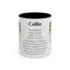 11oz Collie Mug, Black, front view