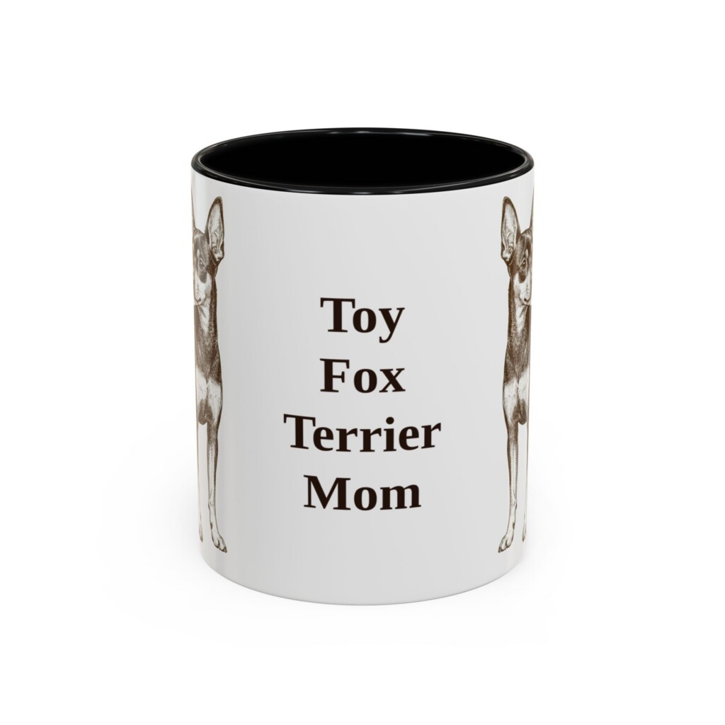11oz Toy Fox Terrier Dog Mom Mug, Vintage Sketch Coffee Mug, Dog Mom Gift