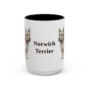 15oz Norwich Terrier Mug, Vintage Dog Portrait Coffee Mug, Dog Lover Gift