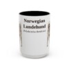 15oz Norwegian Lundehund Latin Mug, Vintage Dog Coffee Mug, Dog Lover Gift