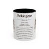 11oz Pekingese Mug, Illustrated Dog Breed Facts Coffee Mug, Vintage Dog Keepsake Gift