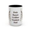 15oz Petit Basset Griffon Vendeen Dog Dad Mug, Vintage Sketch Coffee Mug, Dog Dad Gift