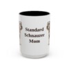 15oz Standard Schnauzer Dog Mom Mug, Vintage Sketch Coffee Mug, Dog Mom Gift