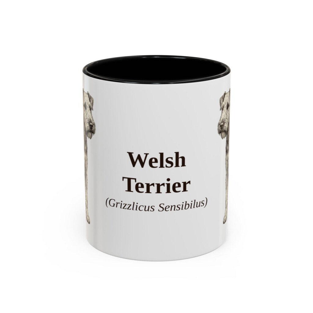 11oz Welsh Terrier Latin Mug, Vintage Dog Coffee Mug, Dog Lover Gift