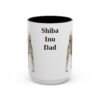 15oz Shiba Inu Dog Dad Mug, Vintage Sketch Coffee Mug, Dog Dad Gift