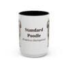 15oz Standard Poodle Latin Mug, Vintage Dog Coffee Mug, Dog Lover Gift