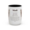 15oz Mudi Mug, Illustrated Dog Breed Facts Coffee Mug, Vintage Dog Keepsake Gift
