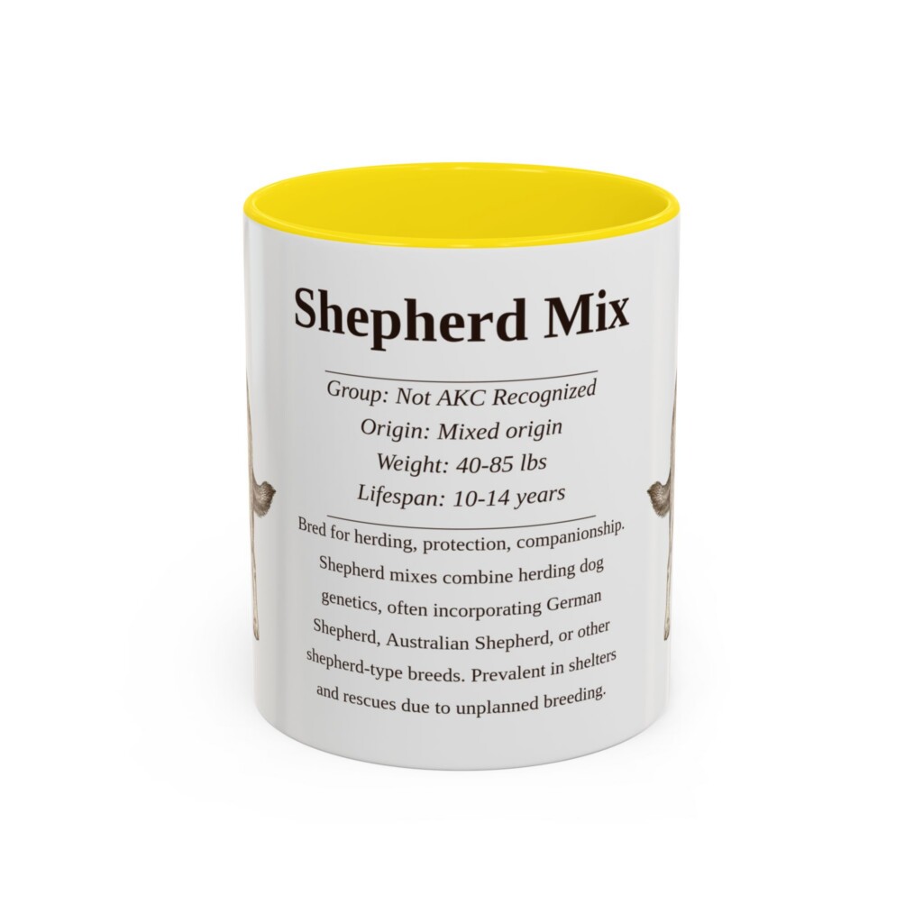 11oz Shepherd Mix Mug, Red, front view