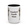 15oz Standard Poodle Dog Mom Mug, Vintage Sketch Coffee Mug, Dog Mom Gift