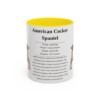 11oz American Cocker Spaniel Mug, Red, front view