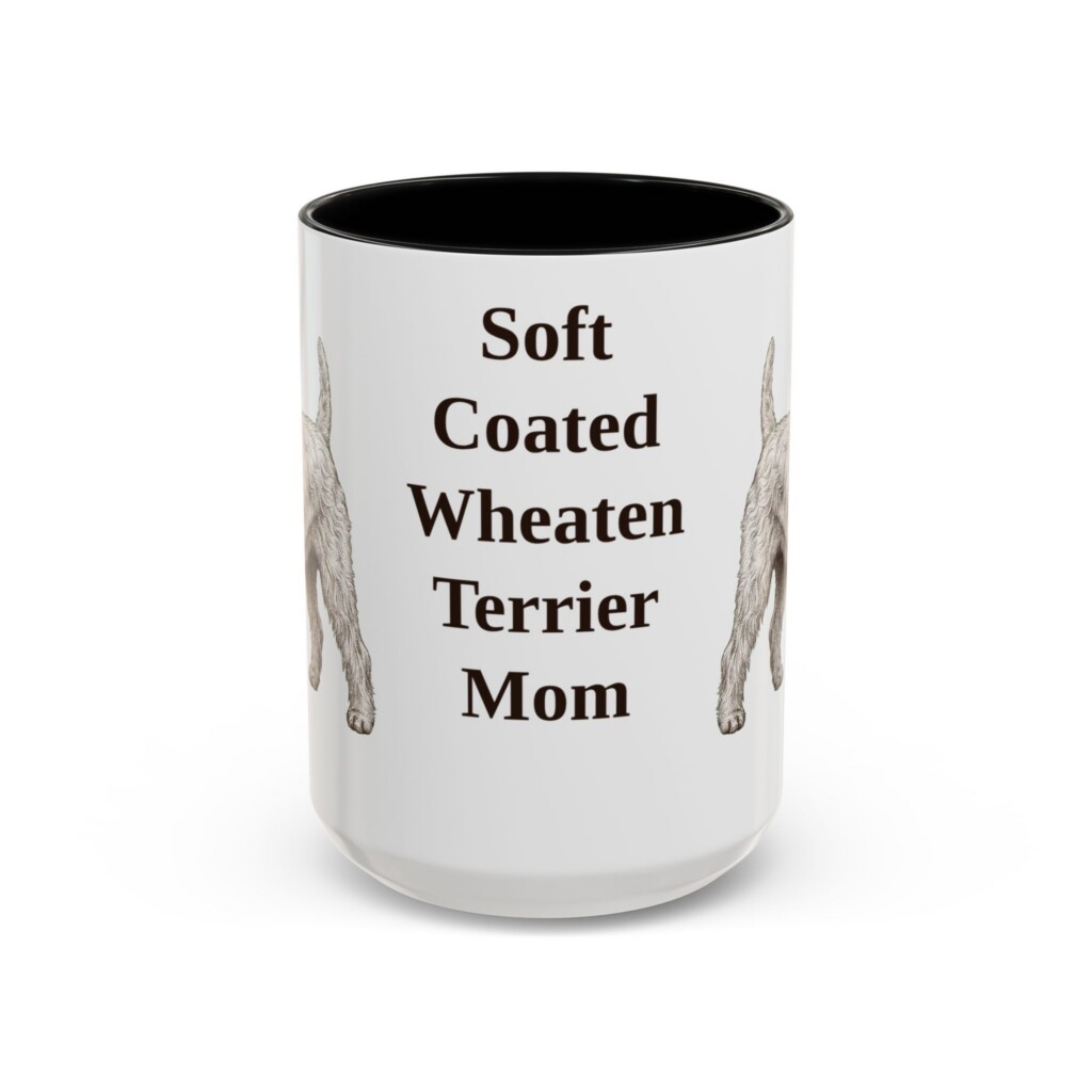 15oz Soft Coated Wheaten Terrier Dog Mom Mug, Vintage Sketch Coffee Mug, Dog Mom Gift