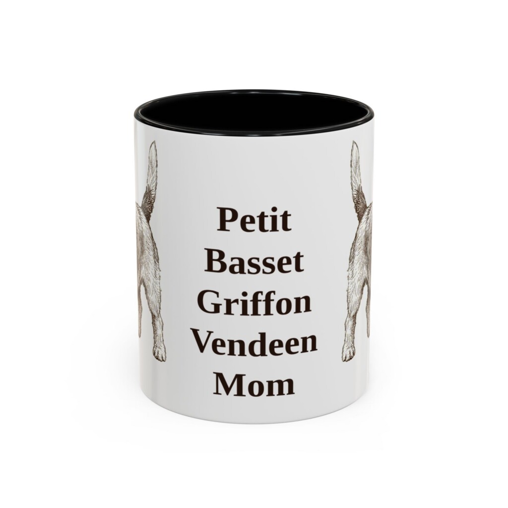 11oz Petit Basset Griffon Vendeen Dog Mom Mug, Vintage Sketch Coffee Mug, Dog Mom Gift