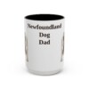 15oz Newfoundland Dog Dog Dad Mug, Vintage Sketch Coffee Mug, Dog Dad Gift