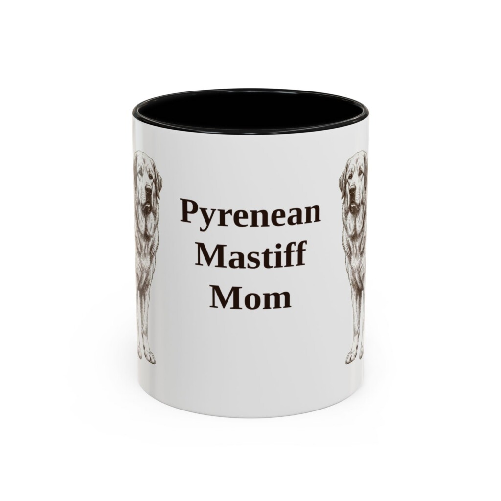11oz Pyrenean Mastiff Dog Mom Mug, Vintage Sketch Coffee Mug, Dog Mom Gift