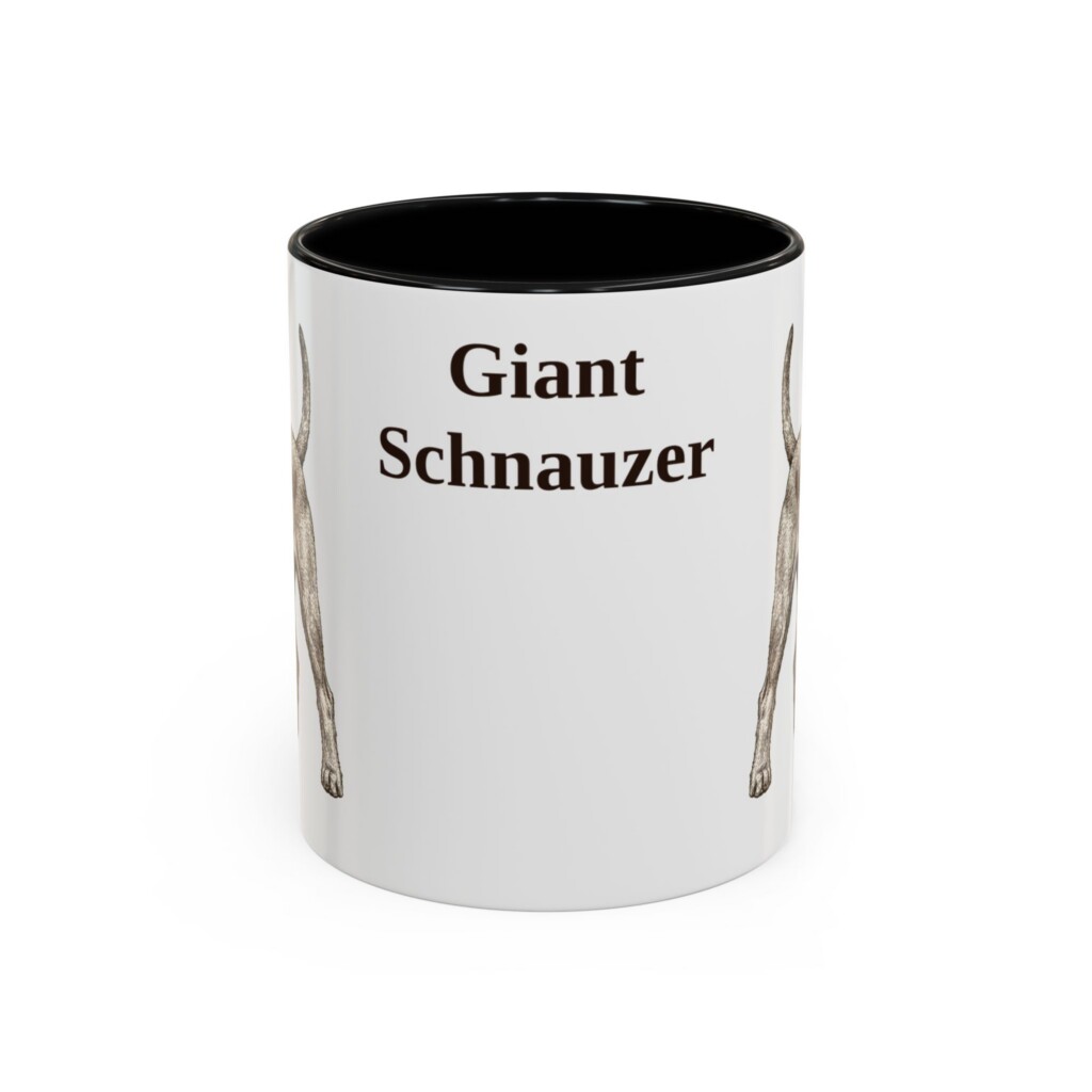 11oz Giant Schnauzer Mug, Vintage Dog Portrait Coffee Mug, Dog Lover Gift