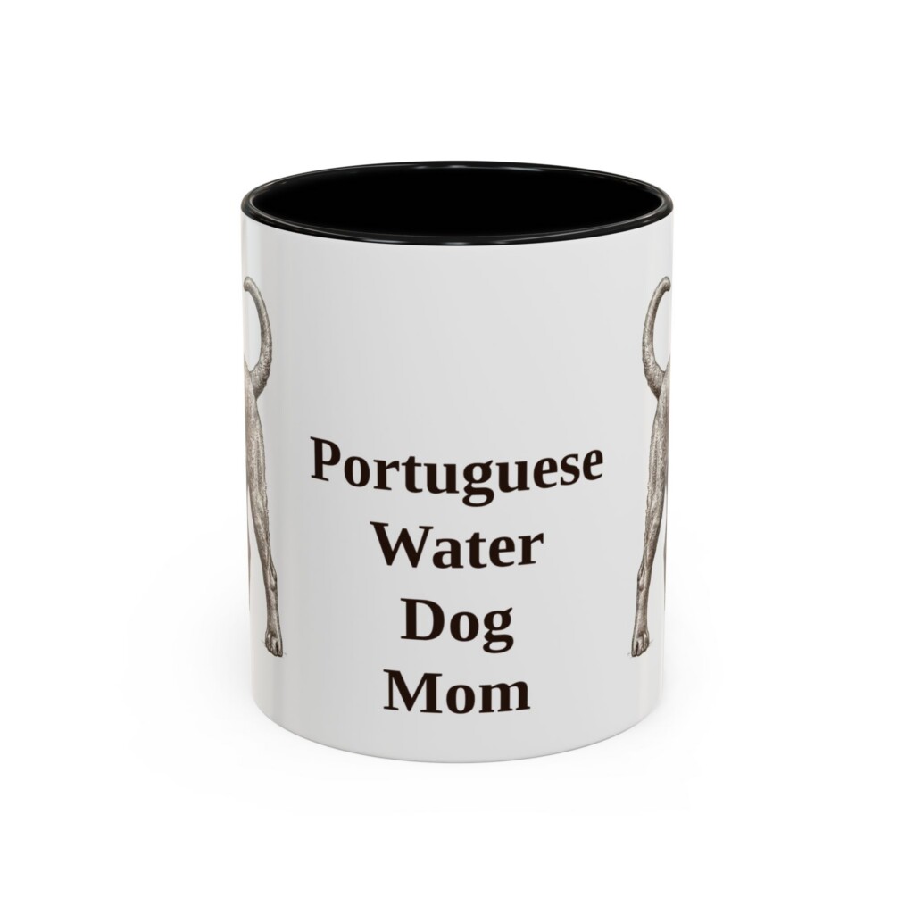 11oz Portuguese Water Dog Dog Mom Mug, Vintage Sketch Coffee Mug, Dog Mom Gift