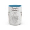 15oz Rhodesian Ridgeback Mug, Light Blue, front view