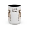 15oz Horgi Dog Mom Mug, Vintage Sketch Coffee Mug, Dog Mom Gift