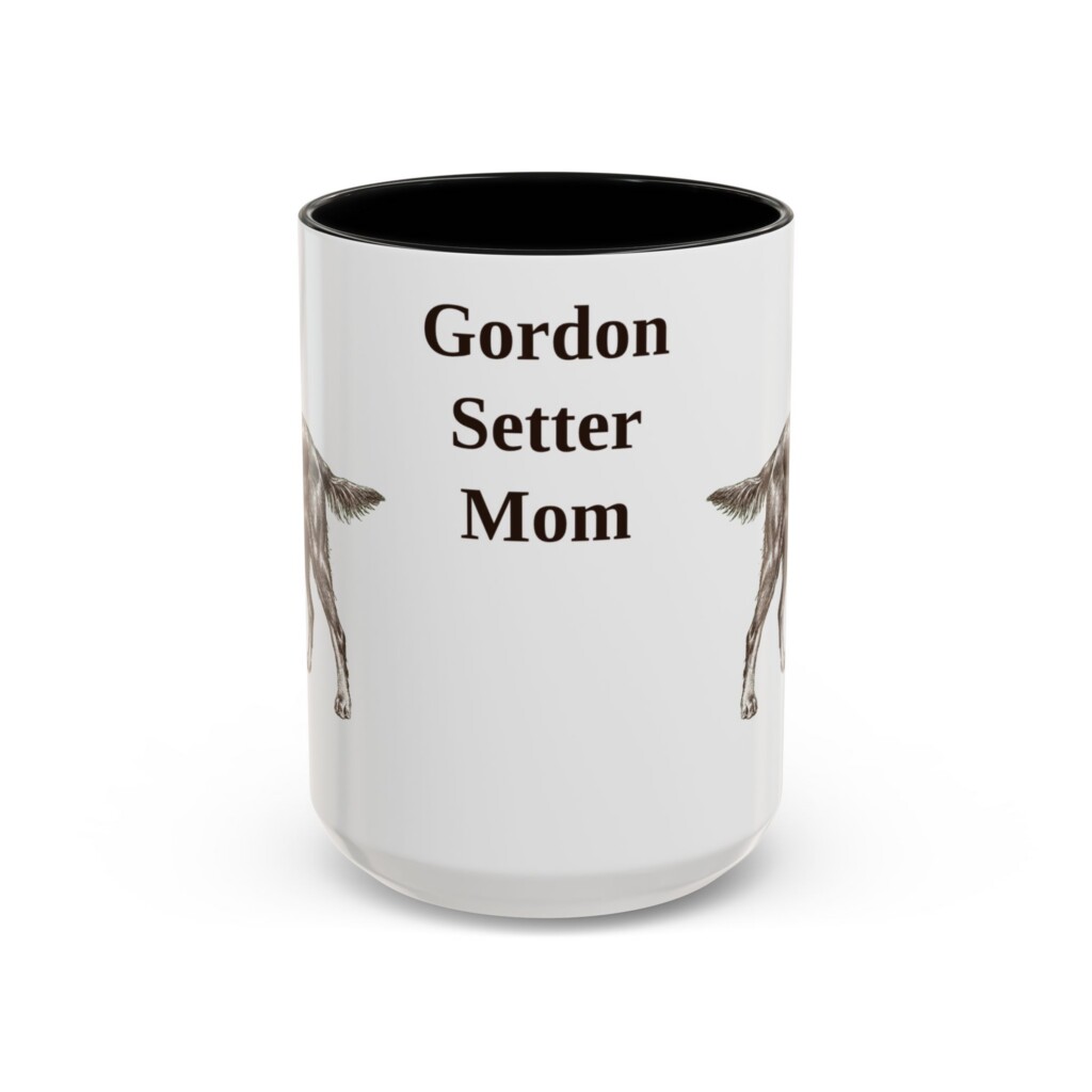 15oz Gordon Setter Dog Mom Mug, Vintage Sketch Coffee Mug, Dog Mom Gift