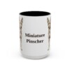 15oz Miniature Pinscher Mug, Vintage Dog Portrait Coffee Mug, Dog Lover Gift