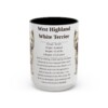 15oz West Highland White Terrier Mug, Illustrated Dog Breed Facts Coffee Mug, Vintage Dog Keepsake Gift