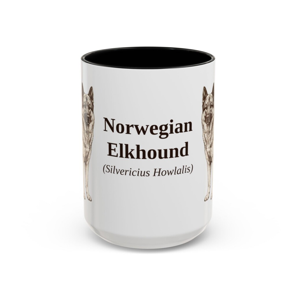 2429796619141167628_2048.jpeg 15oz Norwegian Elkhound Latin Mug, Vintage Dog Coffee Mug, Dog Lover Gift