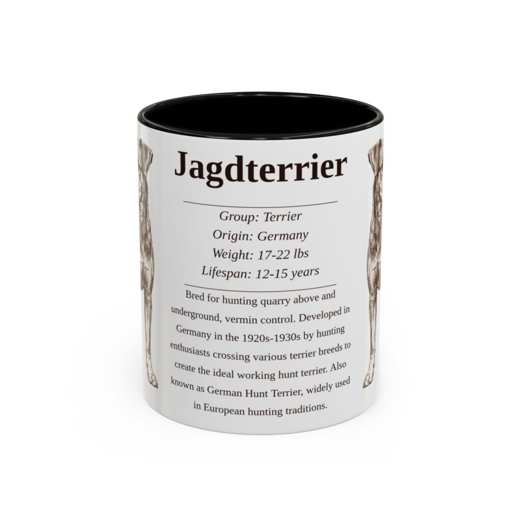 253714545255424273_2048.jpeg 11oz Jagdterrier Mug, Illustrated Dog Breed Facts Coffee Mug, Vintage Dog Keepsake Gift