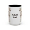 15oz Saluki Dog Dad Mug, Vintage Sketch Coffee Mug, Dog Dad Gift