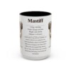 15oz Mastiff Mug, Illustrated Dog Breed Facts Coffee Mug, Vintage Dog Keepsake Gift