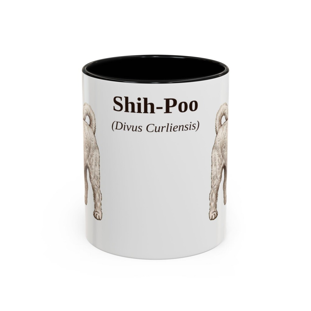 11oz Shih-Poo Latin Mug, Vintage Dog Coffee Mug, Dog Lover Gift