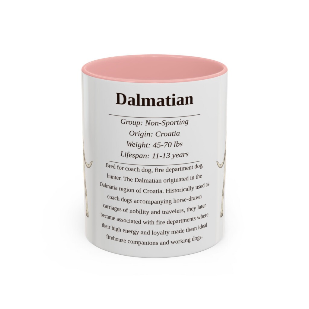 11oz Dalmatian Mug, Purple, front view