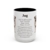 15oz Jug Mug, Illustrated Dog Breed Facts Coffee Mug, Vintage Dog Keepsake Gift