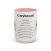 15oz Greyhound Mug, Yellow, front view