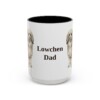 15oz Lowchen Dog Dad Mug, Vintage Sketch Coffee Mug, Dog Dad Gift