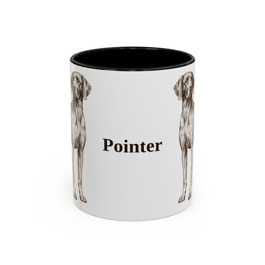 11oz Pointer Mug, Vintage Dog Portrait Coffee Mug, Dog Lover Gift