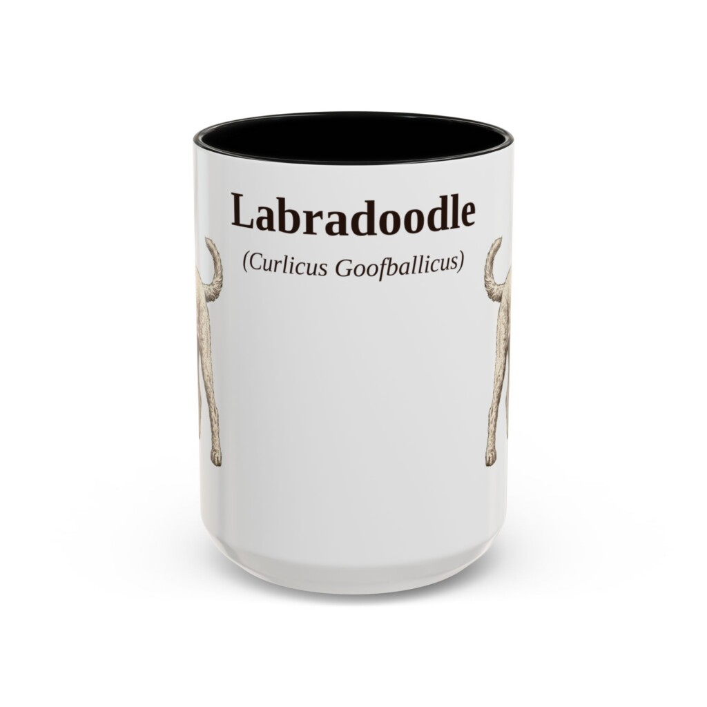 2777460289381134901_2048.jpeg 15oz Labradoodle Latin Mug, Vintage Dog Coffee Mug, Dog Lover Gift
