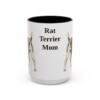 15oz Rat Terrier Dog Mom Mug, Vintage Sketch Coffee Mug, Dog Mom Gift