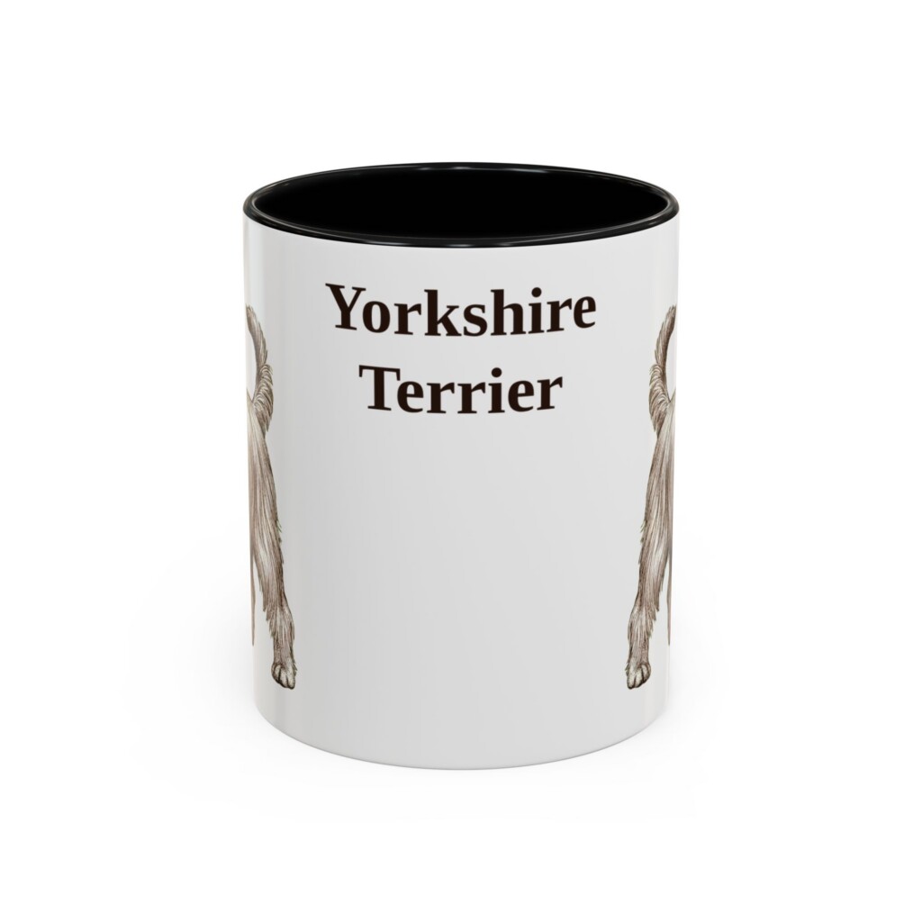 11oz Yorkshire Terrier Mug, Vintage Dog Portrait Coffee Mug, Dog Lover Gift